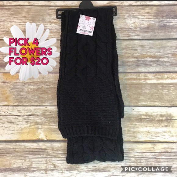 Joe Boxer Accessories - Joe boxer black crochet essential scarf NWT
